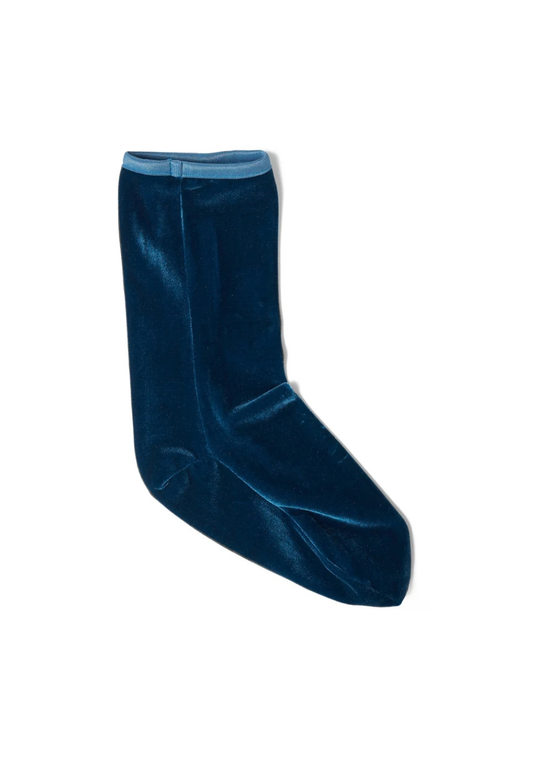 Velvet Ankle Socks Aqua