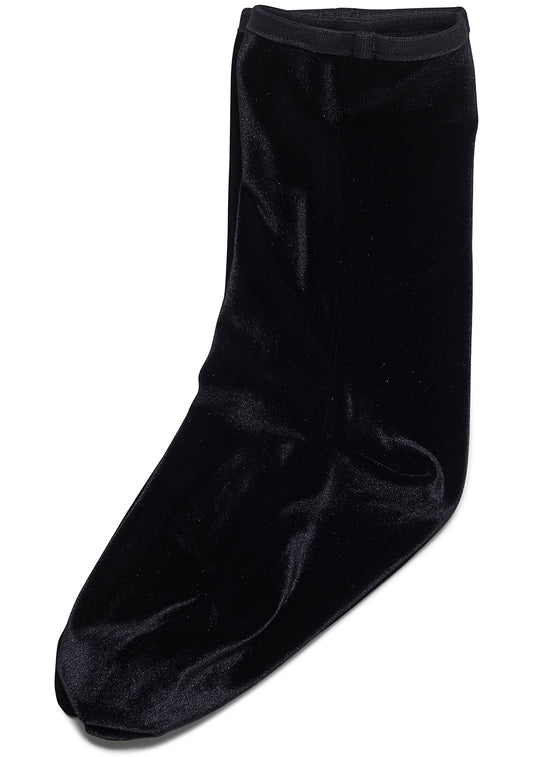 Velvet Ankle Socks Black