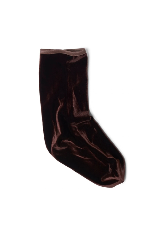 Velvet Ankle Socks Nut