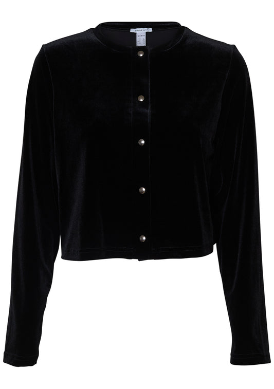 Velvet Cardigan Black