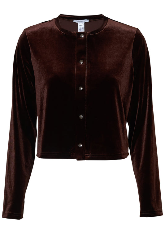 Velvet Cardigan Nut