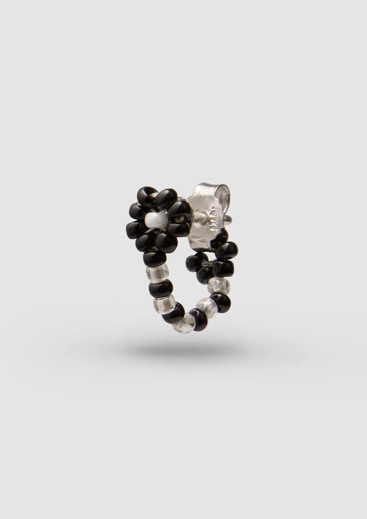 Striped Black Flor Huggie