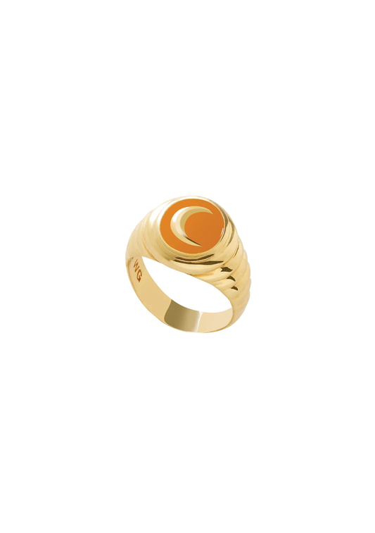 Orange Moonchild Ring Gold