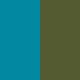 Turquoise & Olive Green Rugby Cashmere Sweater