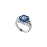 Navy Sunlight Ring Silver