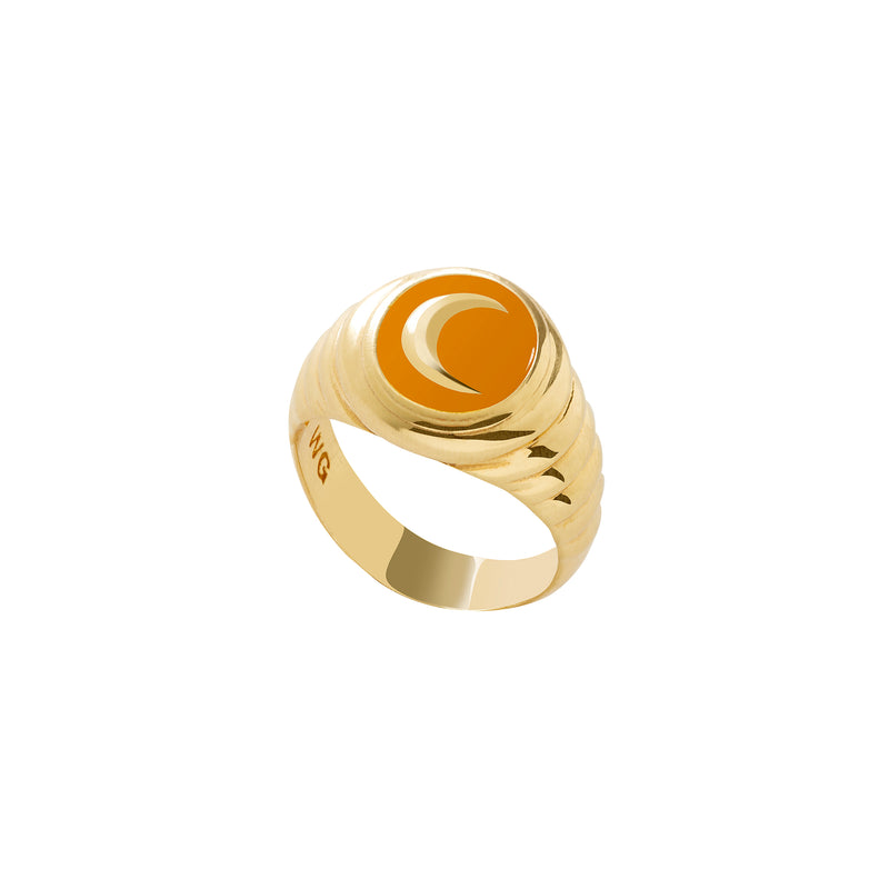Orange Moonchild Ring Gold