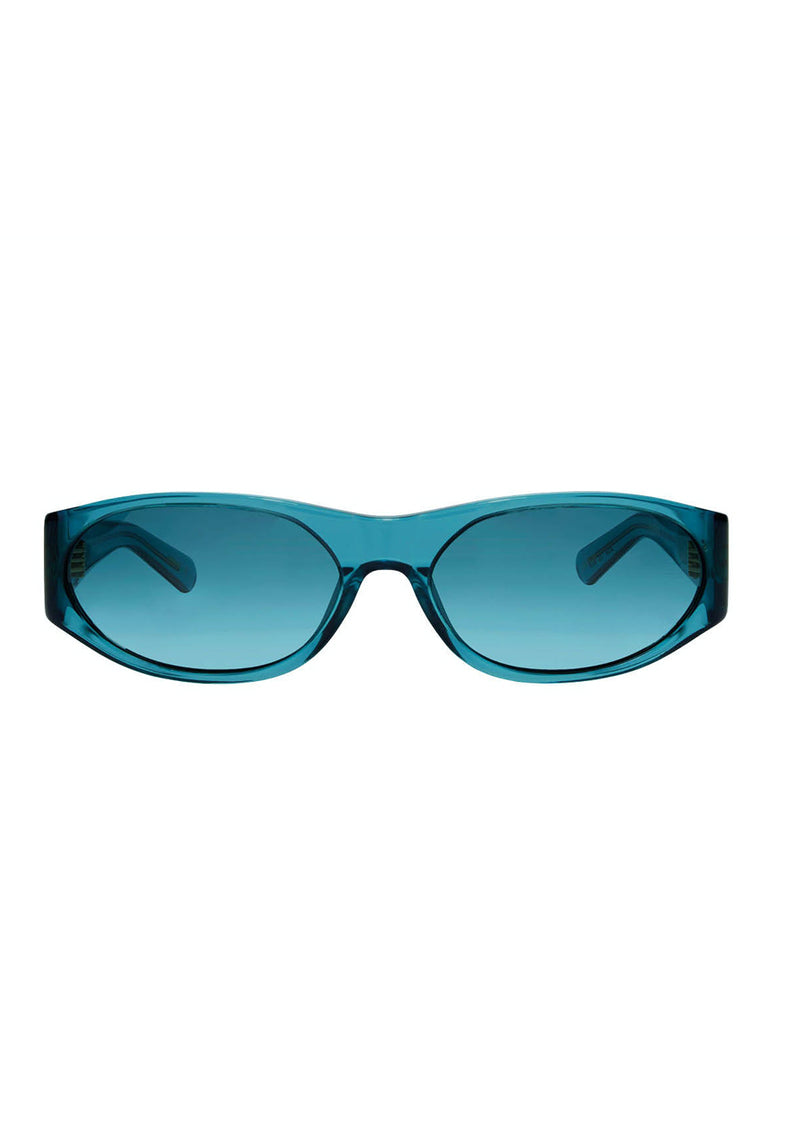 Eddie Kyu Crystal Teal Blue Sunglasses