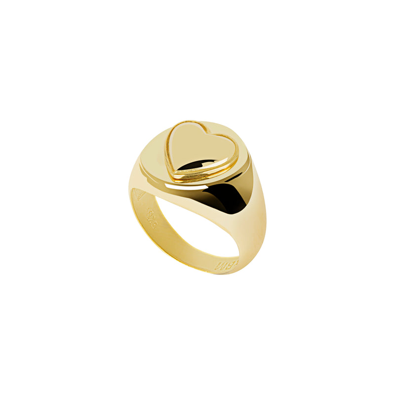 Naked Gold Heart Ring