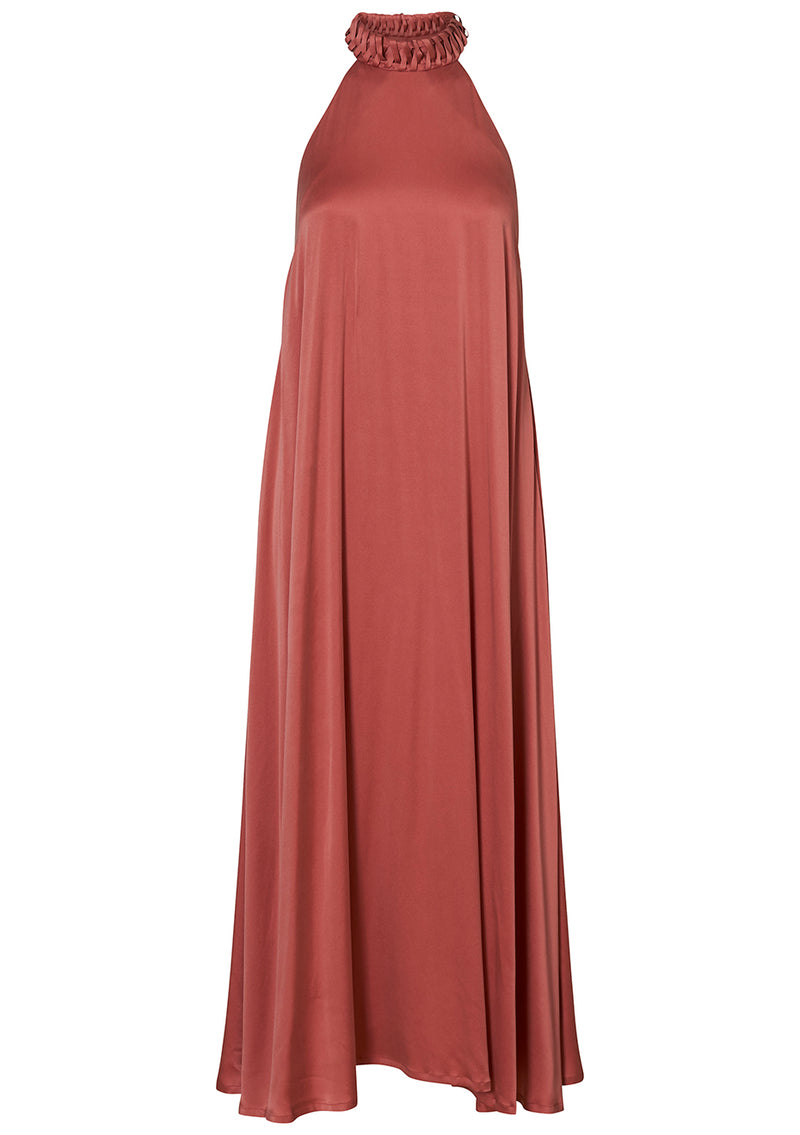 Haltered backless dress coral LOT#29 Haltered backless dress coral LOT#29