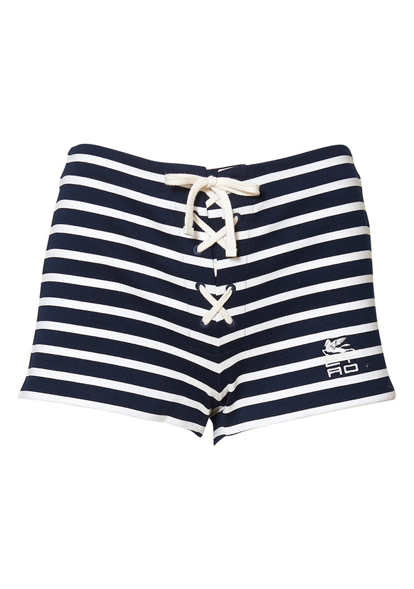 Striped shorts with Logo