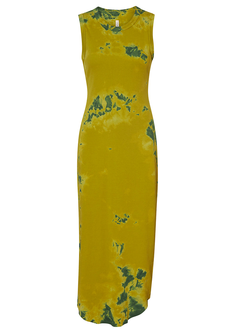 Lime Baby Rib Column Dress