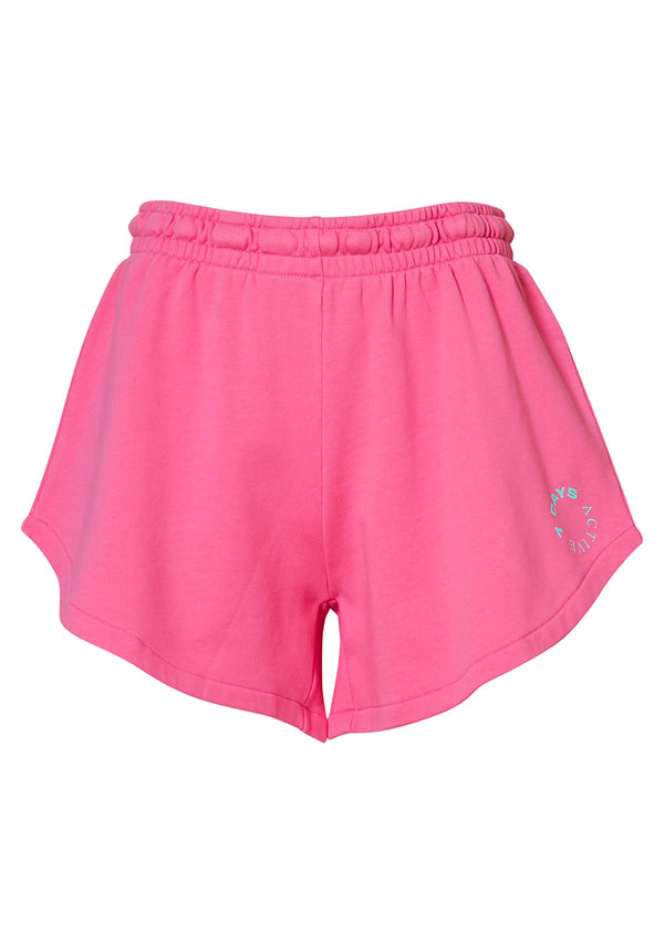 Organic High Waist Sweat Shorts Pink