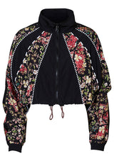 Cropped Floral Quilted Jacket