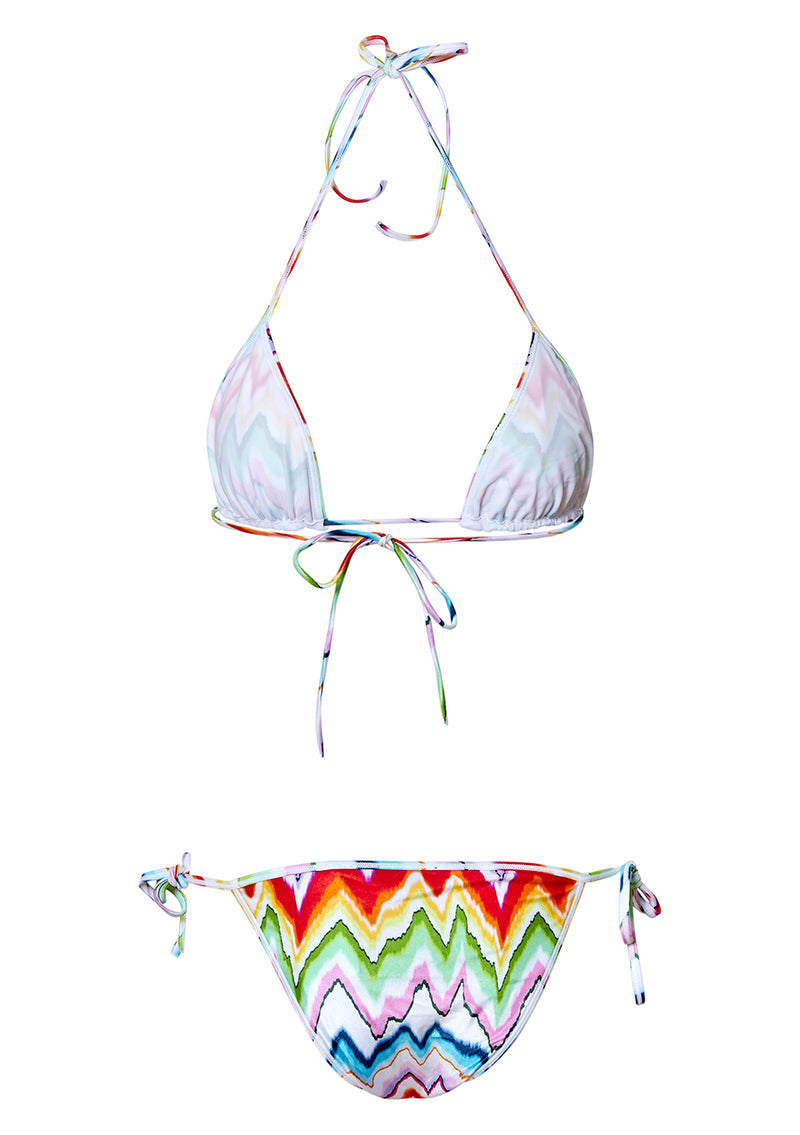 Multicolor Triangle Bikini Set