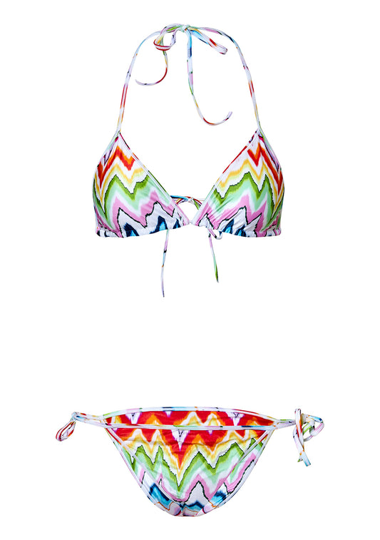 Multicolor Triangle Bikini Set