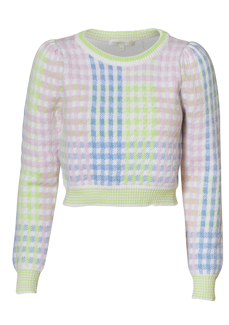 Mint Jelly Dolana Crop Pullover