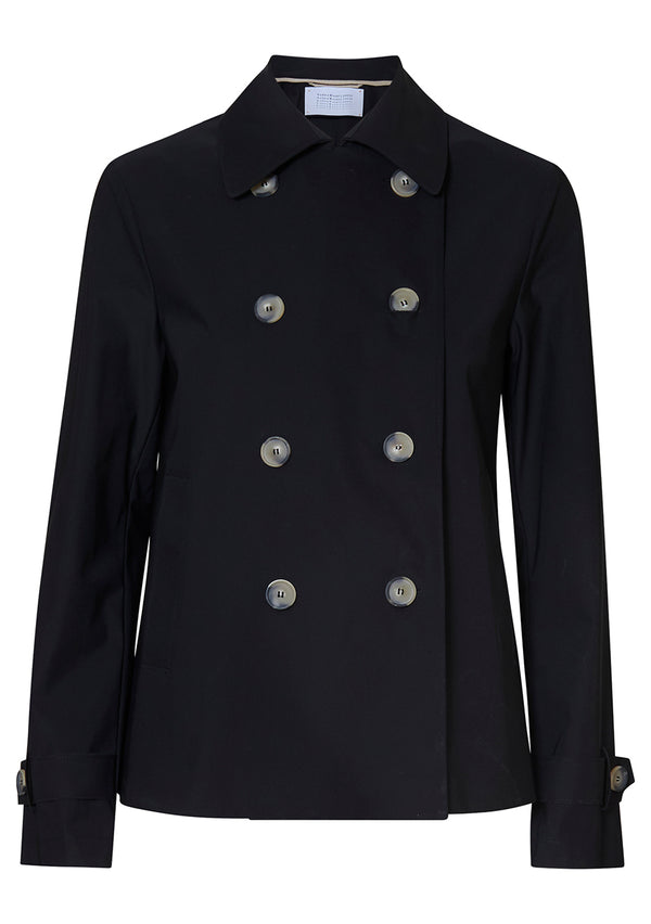 Cropped Trench Light Technic Black