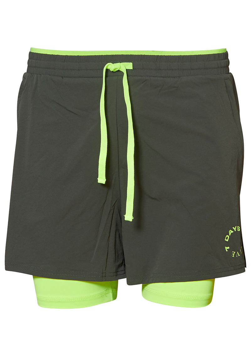Two-In-One Shorts Green – LOT#29
