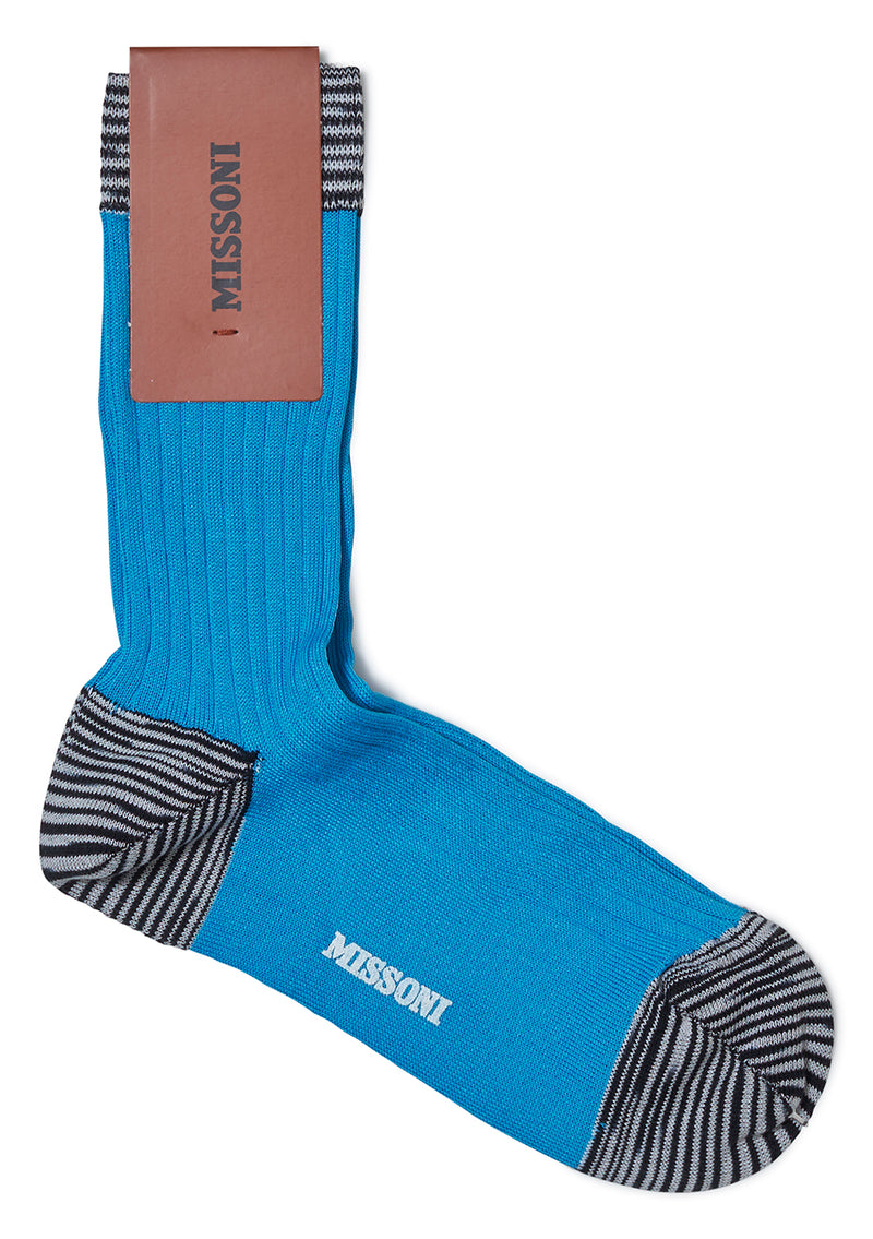Women's Rib Knit Socks Middle Blue
