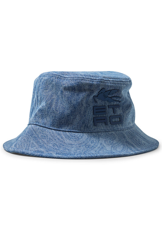 Paisley Denim Logo Bucket Hat
