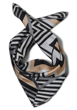 Printed Pattern Foulard Grey