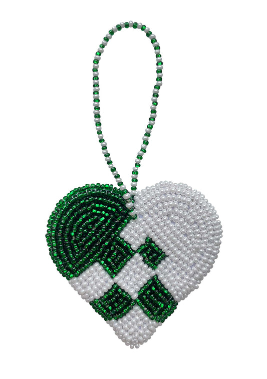 Green Heart Christmas Ornament