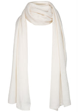 White Cashmere Scarf Large