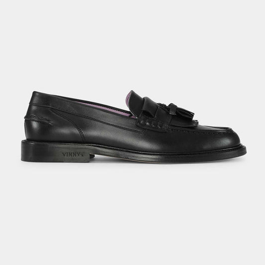 Yupee Black Crust Tassel Loafer