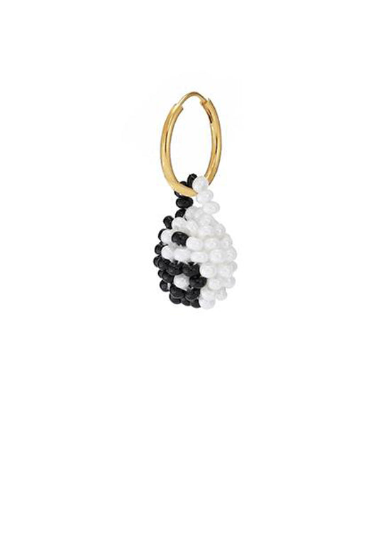 BLACK WHITE YIN YANG EARRING MINI